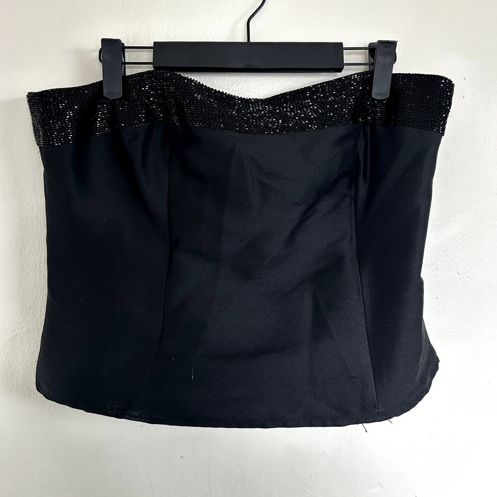 Bloomingdale's Beaded Silk/ Wool tube top